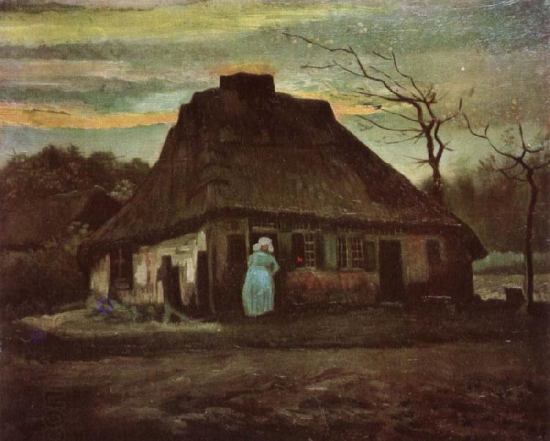 Vincent Van Gogh Cottage with Trees (nn04) China oil painting art